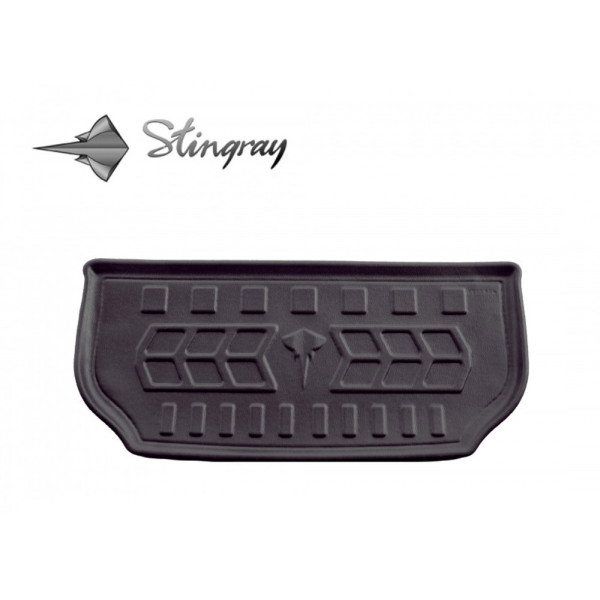 Guminis bagažinės 3D kilimėlis TESLA Model S Plaid nuo 2021m. ( boot) / 6050091 / paaukštintais kraštais