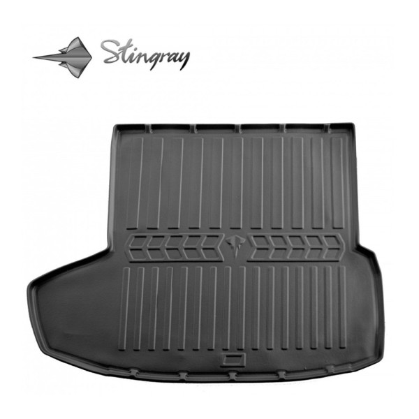 Guminis bagažinės 3D kilimėlis TESLA Model S Plaid nuo 2021m. (rear boot) / 6050111 / paaukštintais kraštais