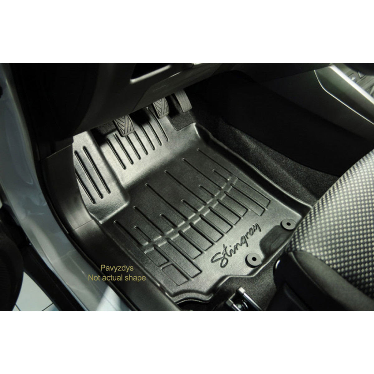Guminiai 3D kilimėliai TOYOTA Corolla Cross XG10 nuo 2022m. 5 pc. / juoda / 5022315 / paaukštintais kraštais