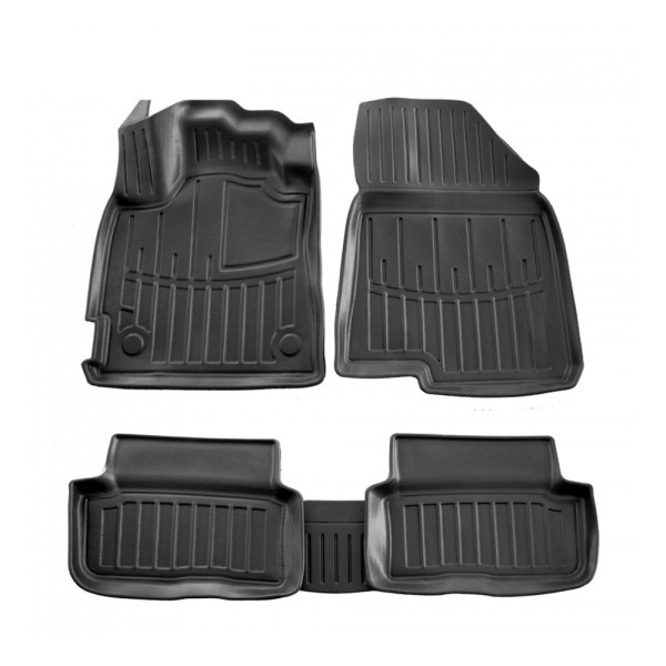 Guminiai 3D kilimėliai DACIA Sandero Stepway III nuo 2020m. 5 pc. (comfort) / juoda / 5018325 / paaukštintais kraštais