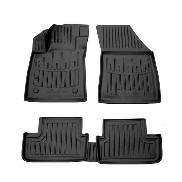 Guminiai 3D kilimėliai RENAULT Megane IV nuo 2016m. hatchback, 5 pc. (hatchback) / juoda / 5018365 / paaukštintais kraštais