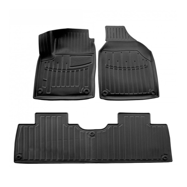 Guminiai 3D kilimėliai SEAT Alhambra I 7M 1996-2010m., 3 pc. / juoda / 5024373 / paaukštintais kraštais