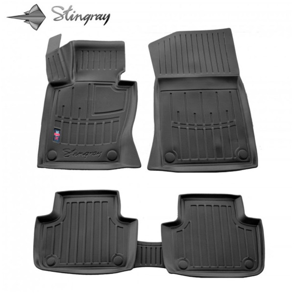 Guminiai 3D kilimėliai BMW X3 E83 2004-2010m., 5 pc. / juoda / 5027085 / paaukštintais kraštais