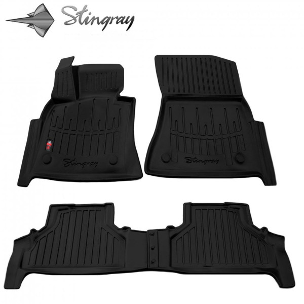 Guminiai 3D kilimėliai BMW X5 E70 2006-2013m., 4 vnt. / juoda / 5027034 / paaukštintais kraštais