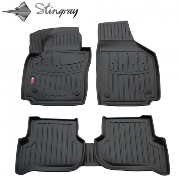 Guminiai 3D kilimėliai SEAT Altea XL 2005-2015m., 5 vnt. / juoda / 5048015 / paaukštintais kraštais