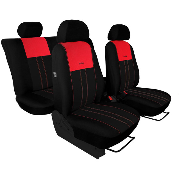 Universalūs automobiliniai TUNING DUE sėdynių užvalkalai (medžiaginiai)