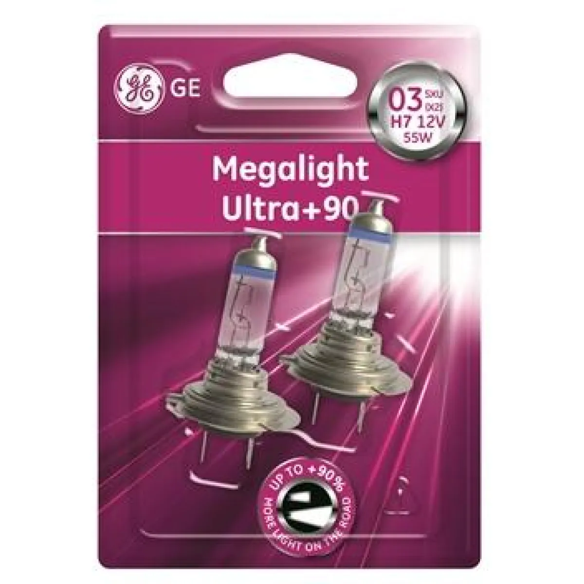 Lemputė H7 12V 55W BL 2vnt. GE Megalight Ultra +90% 58520SXU Lemputė H7 12V 55W BL 2vnt. GE Megalight Ultra +90% 58520SXU