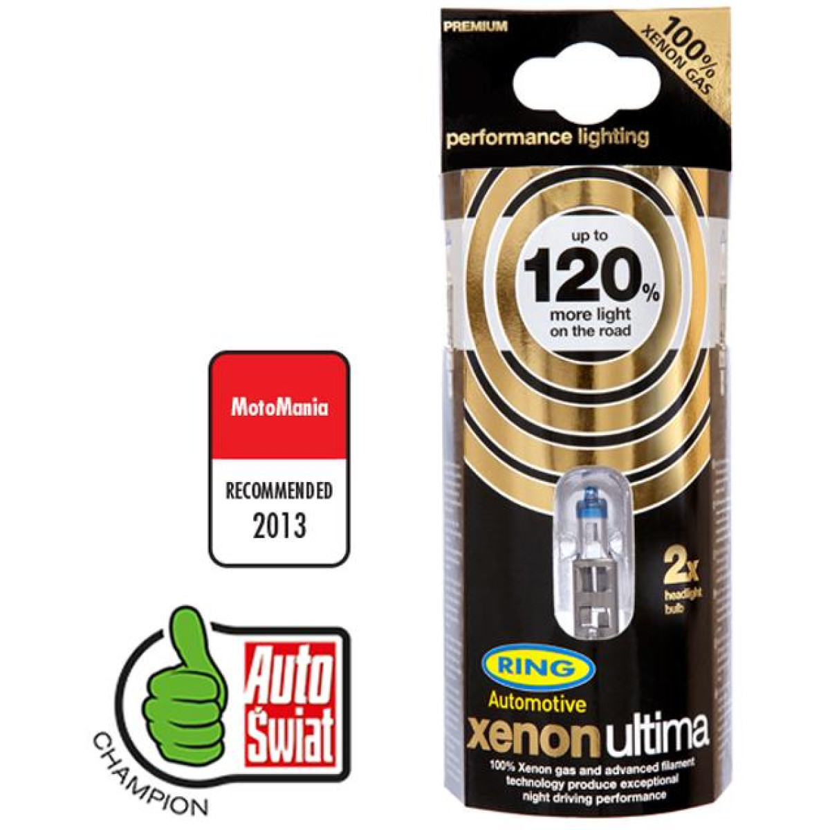 Lemputė RING H7 12V 55W Xenon Ultima +120%, blisteris 2vnt Lemputė RING H7 12V 55W Xenon Ultima +120%, blisteris 2vnt
