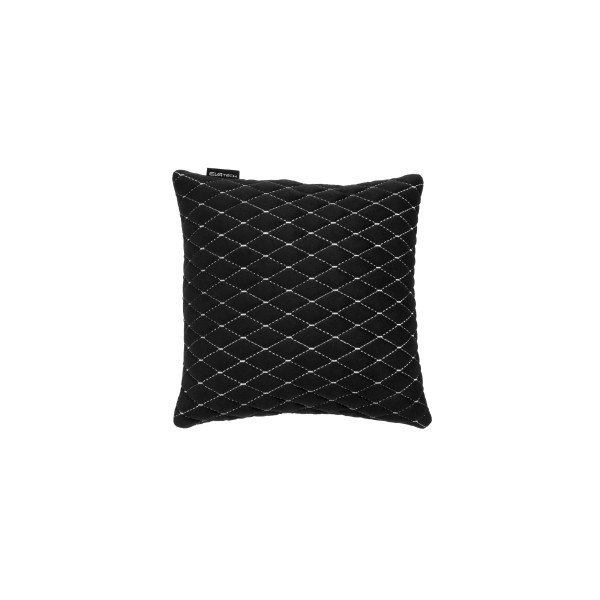 Automobilio pagalvė EVAtech 30x30 cm - juoda / baltos siūlės