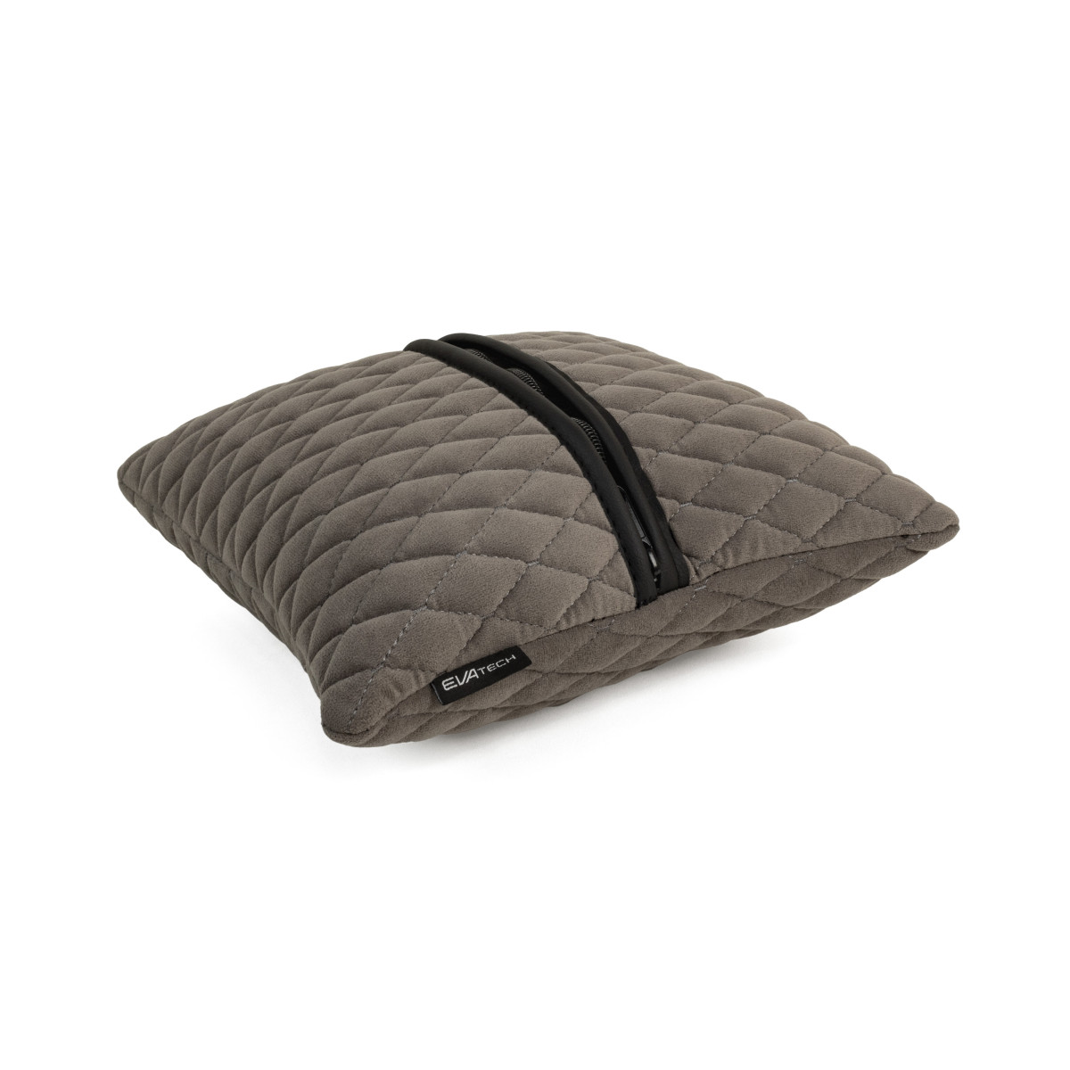 Automobilio pagalvė EVAtech 30x30 cm - juoda / juodos siūlės Automobilio pagalvė EVAtech 30x30 cm - juoda / juodos siūlės