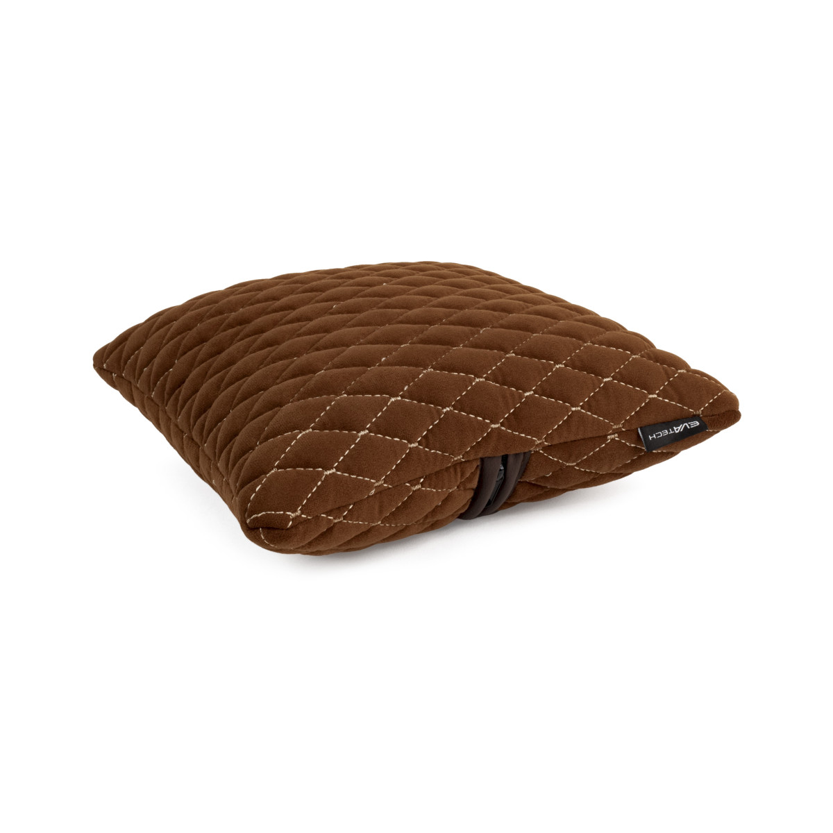 Automobilio pagalvė EVAtech 30x30 cm - ruda / rudos siūlės Automobilio pagalvė EVAtech 30x30 cm - ruda / rudos siūlės