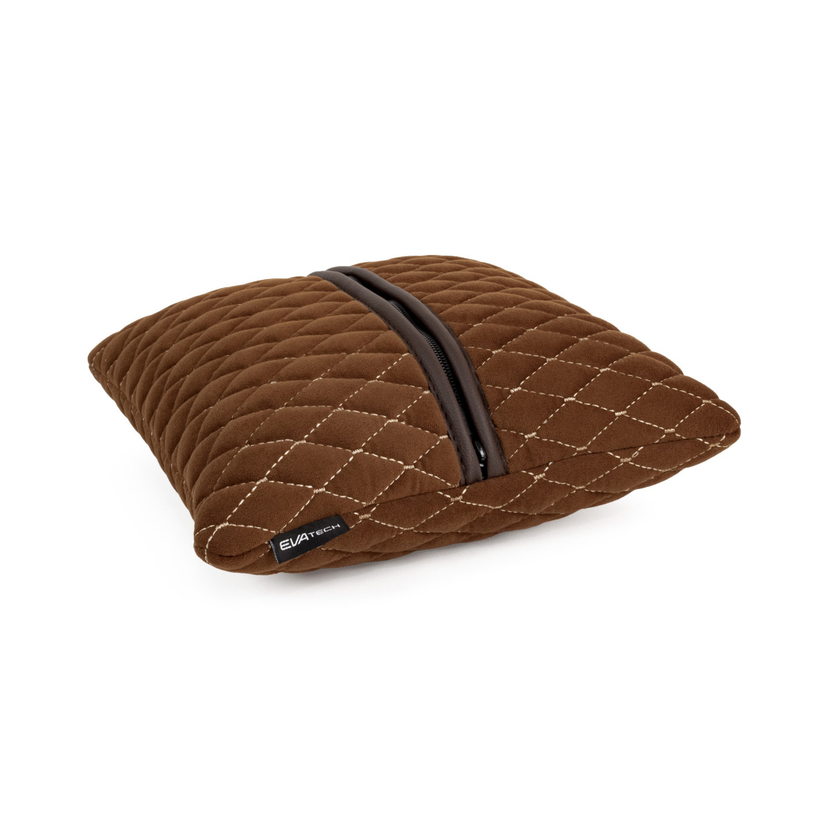 Automobilio pagalvė EVAtech 30x30 cm - ruda / rudos siūlės Automobilio pagalvė EVAtech 30x30 cm - ruda / rudos siūlės