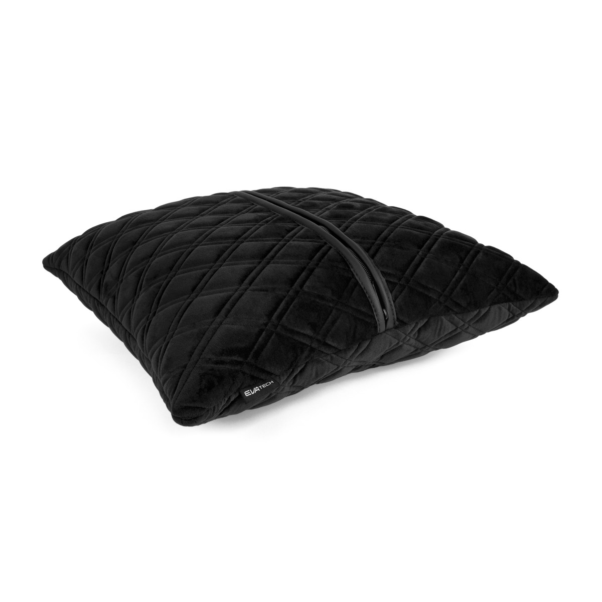 Automobilio pagalvė EVAtech 40x40 cm - juoda / juodos siūlės Automobilio pagalvė EVAtech 40x40 cm - juoda / juodos siūlės