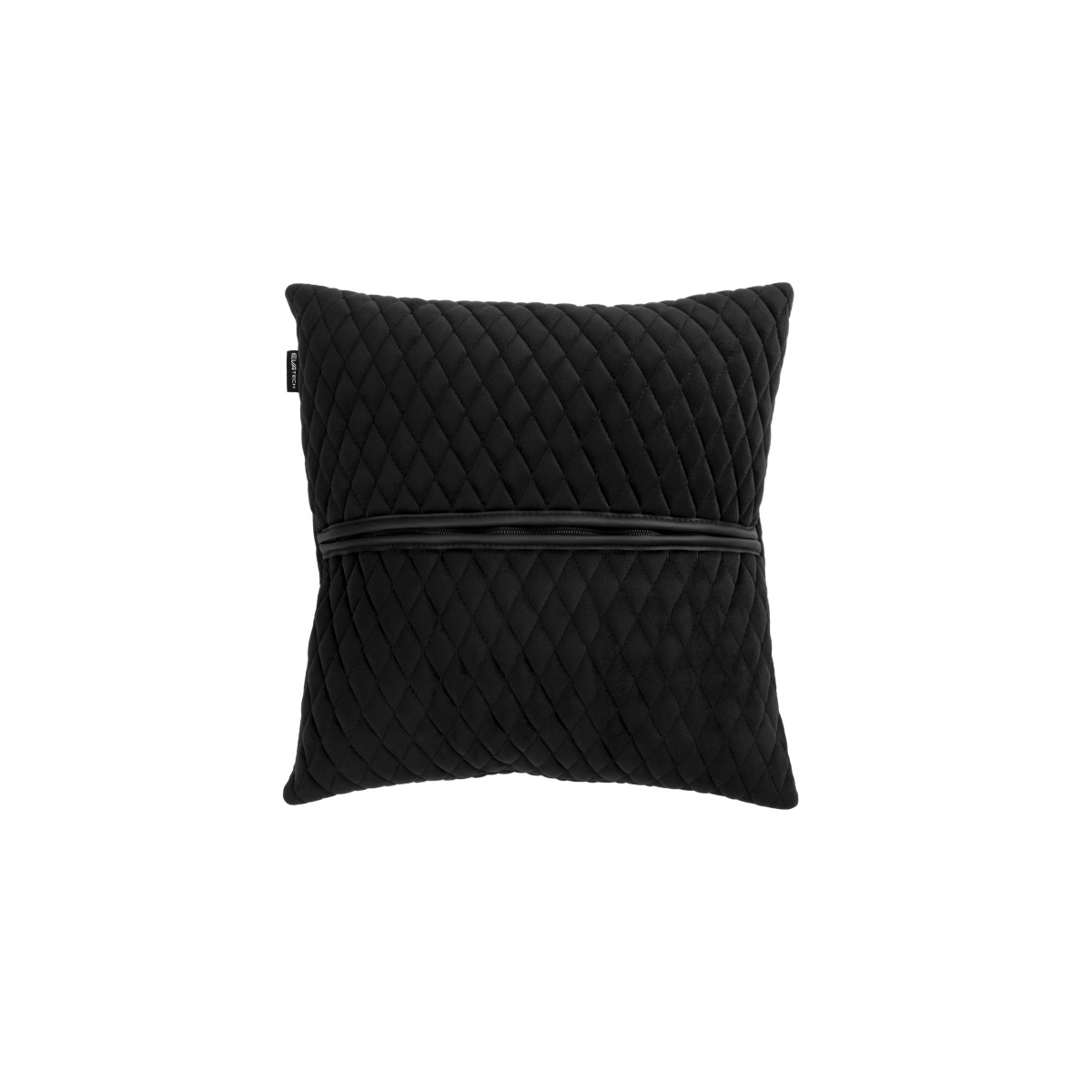 Automobilio pagalvė EVAtech 40x40 cm - juoda / juodos siūlės Automobilio pagalvė EVAtech 40x40 cm - juoda / juodos siūlės