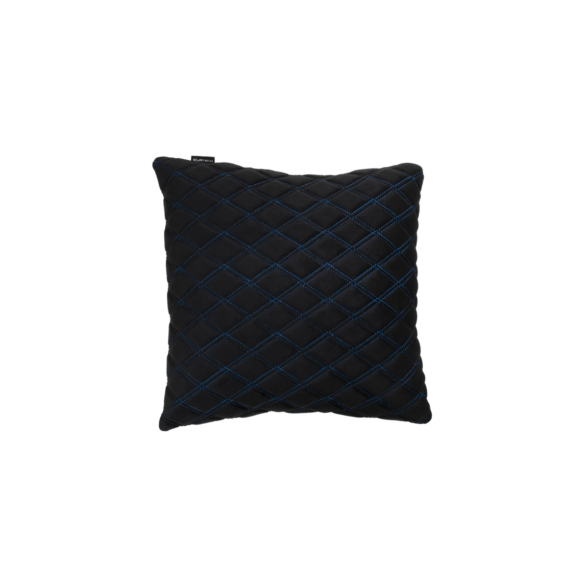 Automobilio pagalvė EVAtech 40x40 cm - juoda / mėlynos siūlės Automobilio pagalvė EVAtech 40x40 cm - juoda / mėlynos siūlės