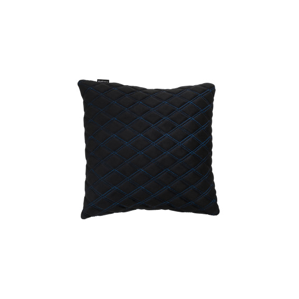 Automobilio pagalvė EVAtech 40x40 cm - juoda / mėlynos siūlės