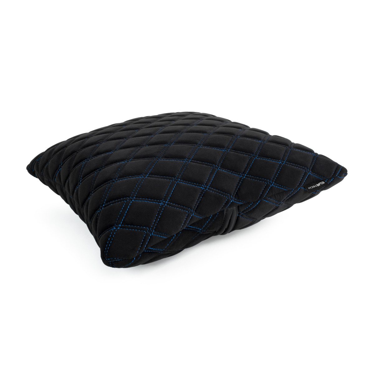 Automobilio pagalvė EVAtech 40x40 cm - juoda / mėlynos siūlės Automobilio pagalvė EVAtech 40x40 cm - juoda / mėlynos siūlės