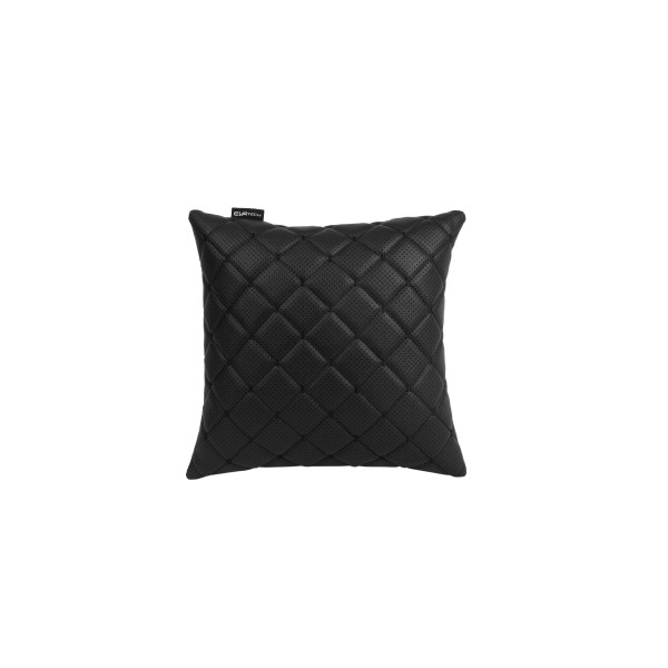 Automobilio pagalvė EVAtech ECO 30x30 cm - juoda / juodos siūlės