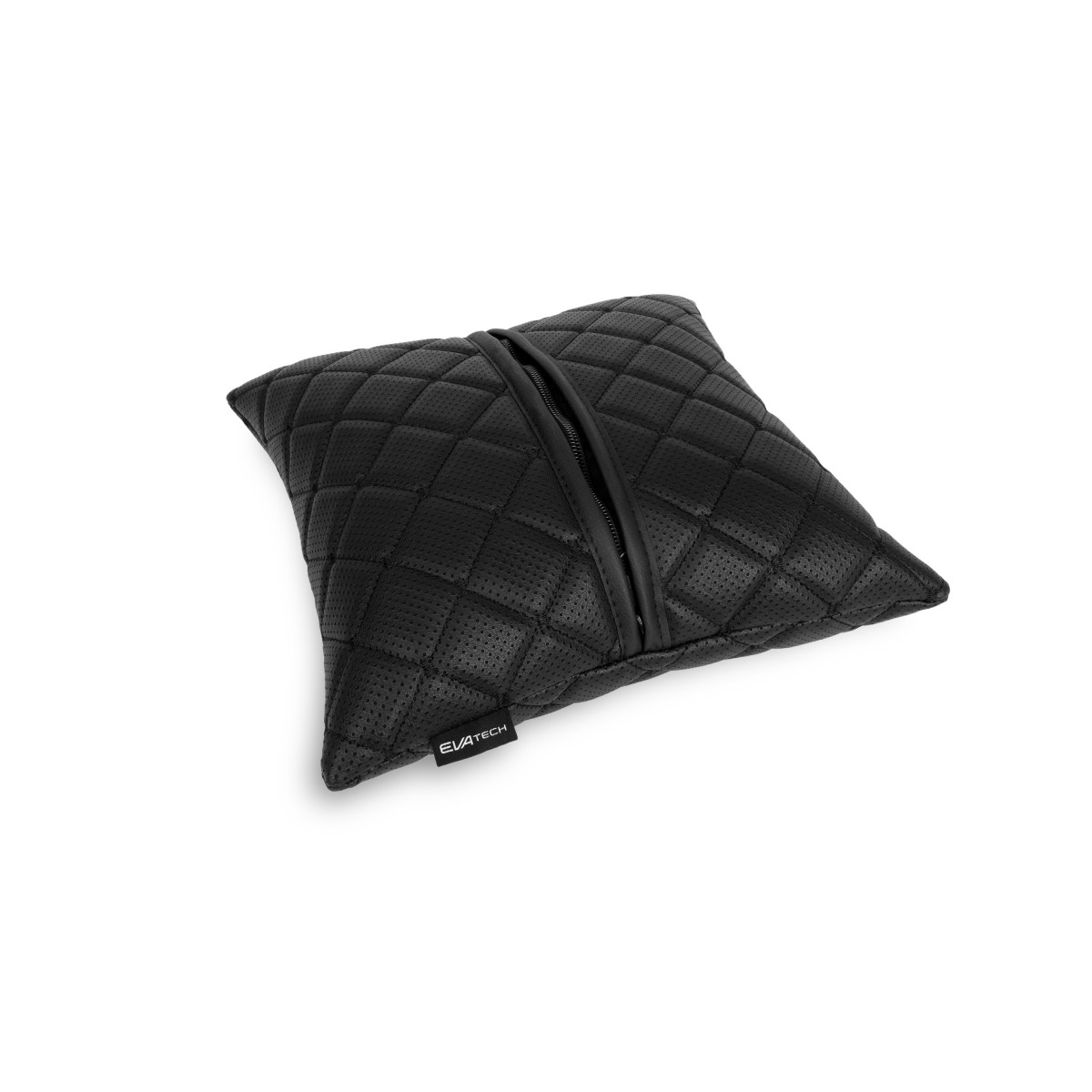 Automobilio pagalvė EVAtech ECO 30x30 cm - juoda / juodos siūlės Automobilio pagalvė EVAtech ECO 30x30 cm - juoda / juodos siūlės