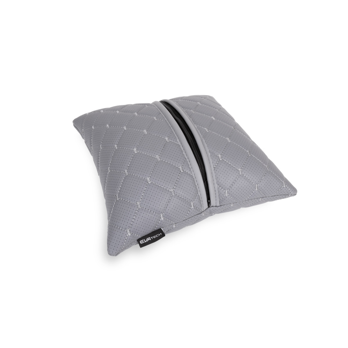Automobilio pagalvė EVAtech ECO 30x30 cm - pilka / pilkos siūlės Automobilio pagalvė EVAtech ECO 30x30 cm - pilka / pilkos siūlės