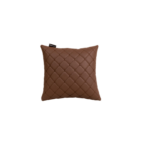 Automobilio pagalvė EVAtech ECO 30x30 cm - ruda / rudos siūlės