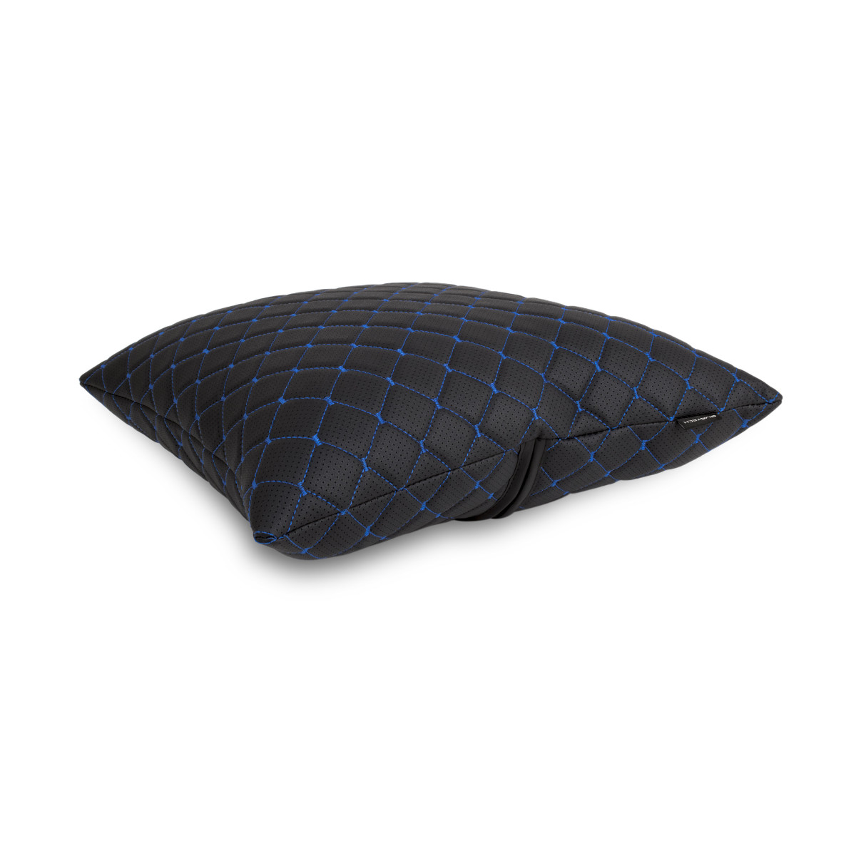 Automobilio pagalvė EVAtech ECO 40x40 cm - juoda / mėlynos siūlės Automobilio pagalvė EVAtech ECO 40x40 cm - juoda / mėlynos siūlės
