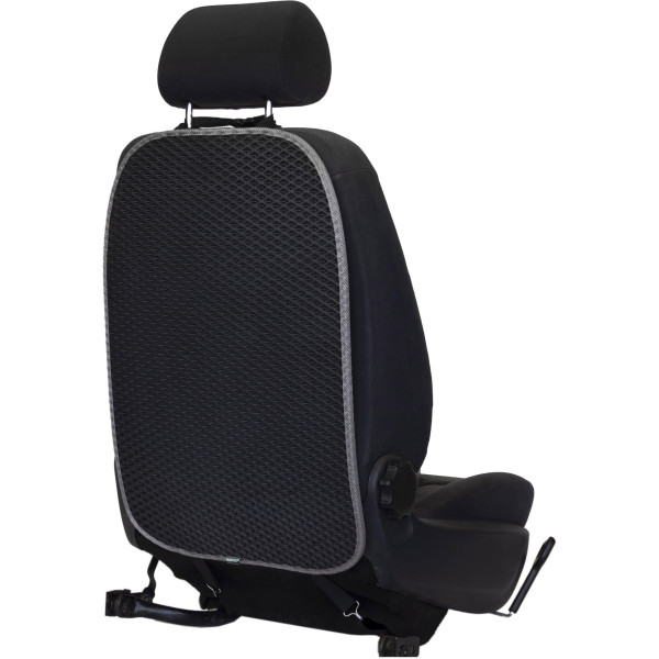 Automobilio sėdynės atlošo apsauga nuo vaikų EVAtech 68x46 cm - juoda / pilki kraštai