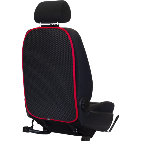 Automobilio sėdynės atlošo apsauga nuo vaikų EVAtech 68x46 cm - juoda / raudoni kraštai