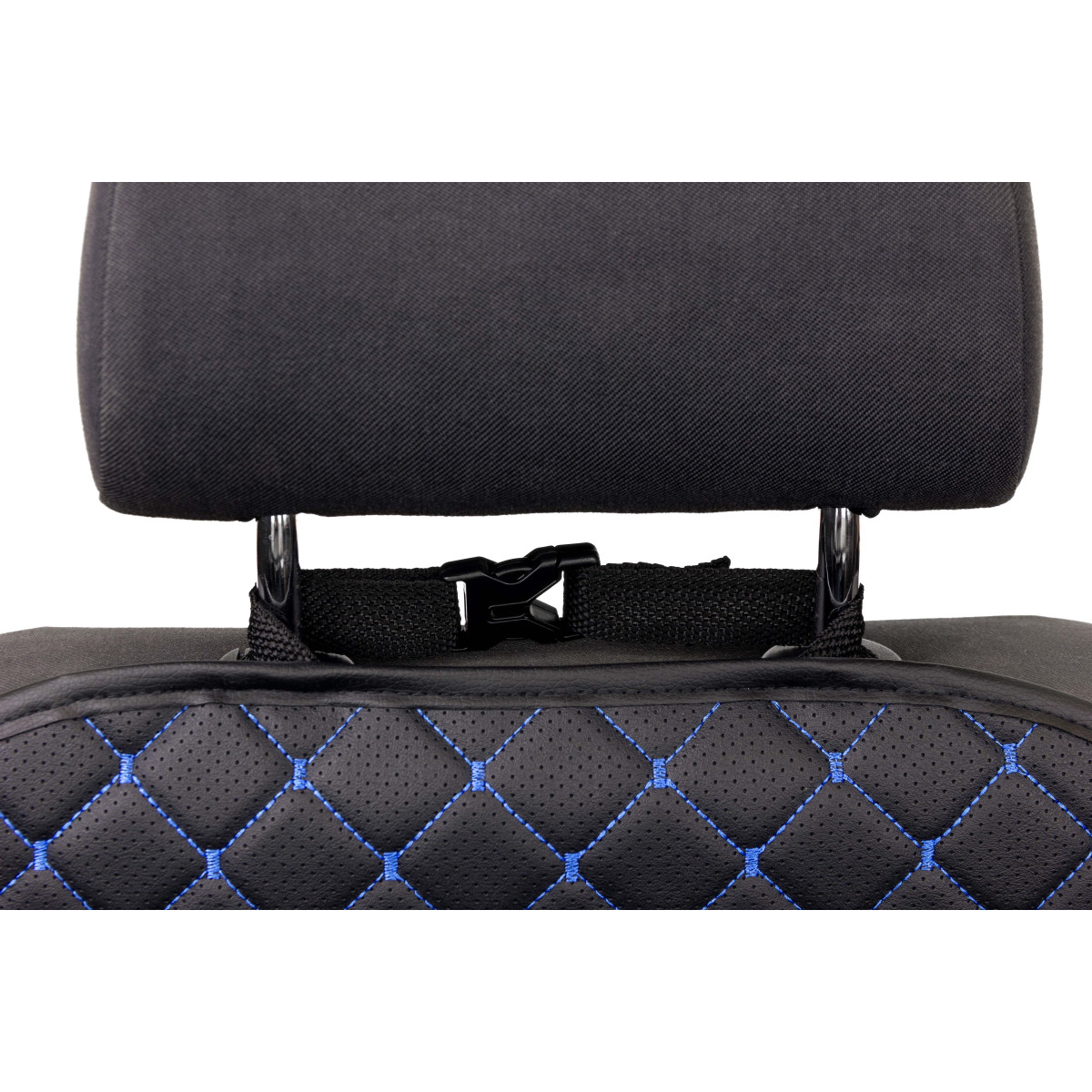 Automobilio sėdynės atlošo apsauga nuo vaikų EVAtech ECO 75x46 cm - juoda / juodi kraštai / mėlynos siūlės Automobilio sėdynės atlošo apsauga nuo vaikų EVAtech ECO 75x46 cm - juoda / juodi kraštai / mėlynos siūlės
