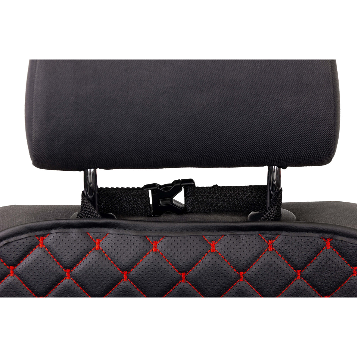 Automobilio sėdynės atlošo apsauga nuo vaikų EVAtech ECO 75x46 cm - juoda / juodi kraštai / raudonos siūlės Automobilio sėdynės atlošo apsauga nuo vaikų EVAtech ECO 75x46 cm - juoda / juodi kraštai / raudonos siūlės