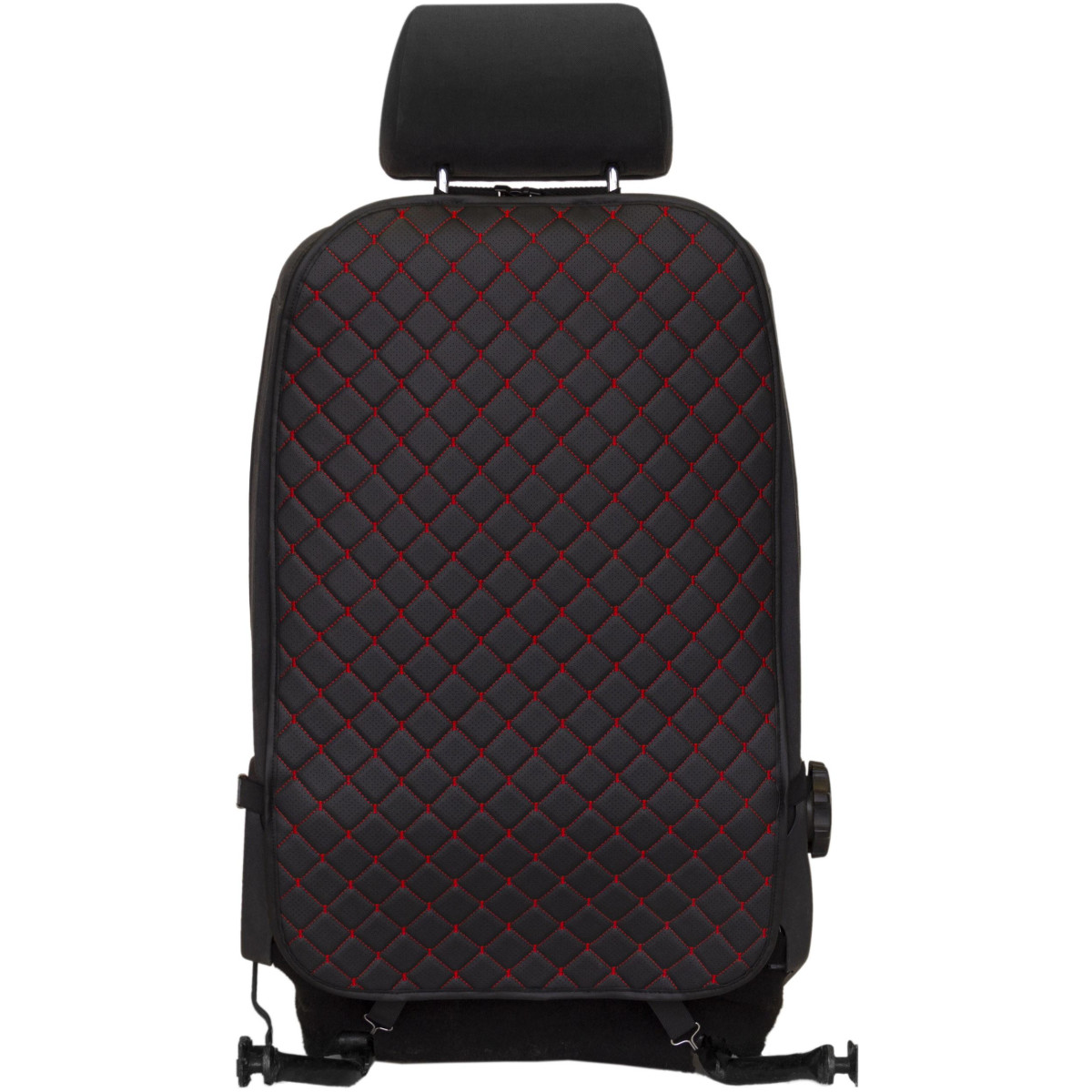 Automobilio sėdynės atlošo apsauga nuo vaikų EVAtech ECO 75x46 cm - juoda / juodi kraštai / raudonos siūlės Automobilio sėdynės atlošo apsauga nuo vaikų EVAtech ECO 75x46 cm - juoda / juodi kraštai / raudonos siūlės