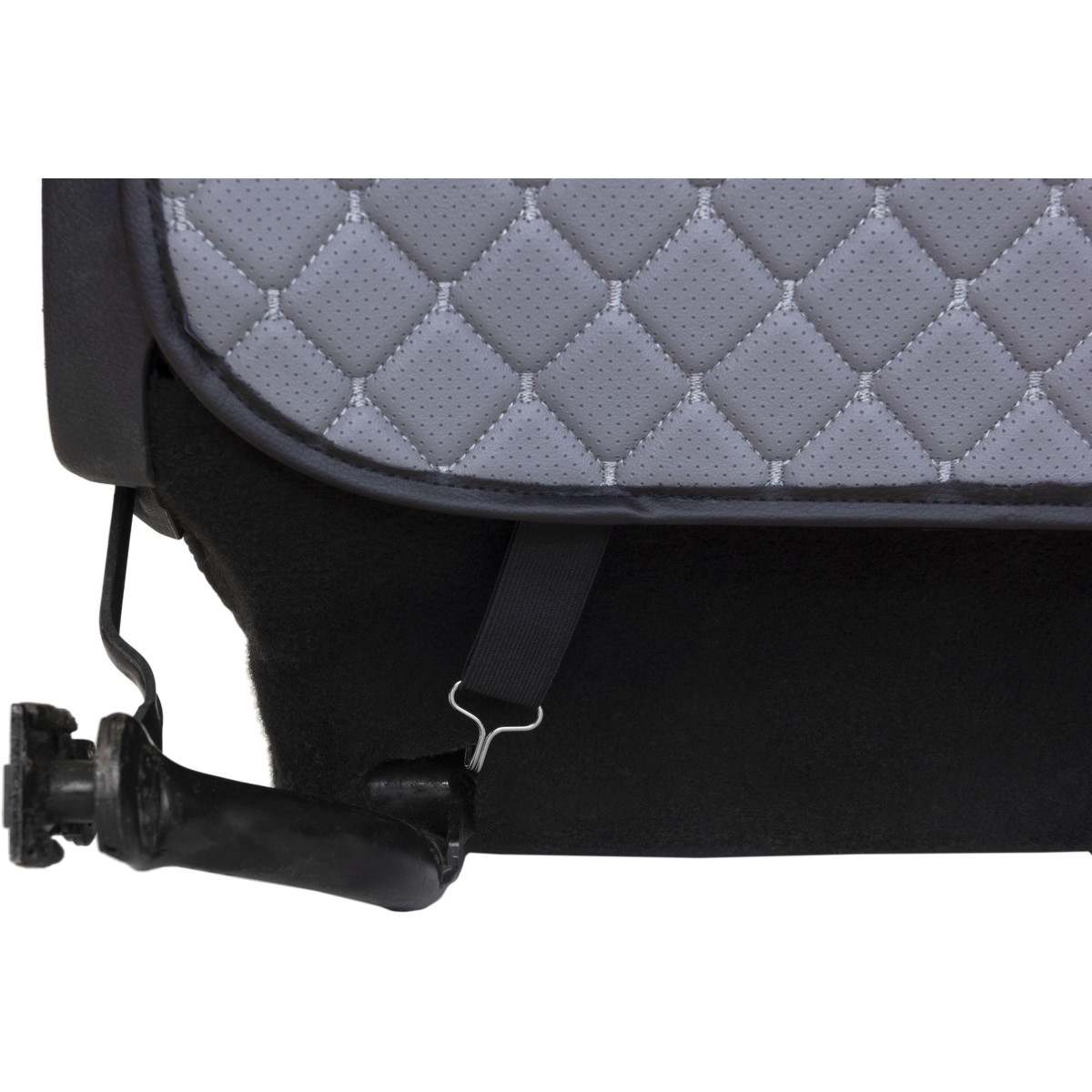 Automobilio sėdynės atlošo apsauga nuo vaikų EVAtech ECO 75x46 cm - pilka / juodi kraštai / pilkos siūlės Automobilio sėdynės atlošo apsauga nuo vaikų EVAtech ECO 75x46 cm - pilka / juodi kraštai / pilkos siūlės
