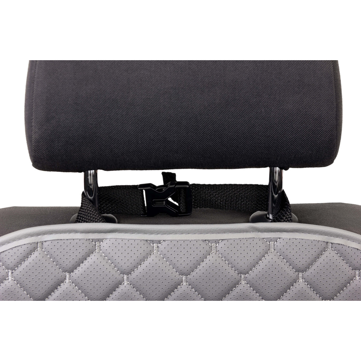 Automobilio sėdynės atlošo apsauga nuo vaikų EVAtech ECO 75x46 cm - pilka / pilki kraštai / pilkos siūlės Automobilio sėdynės atlošo apsauga nuo vaikų EVAtech ECO 75x46 cm - pilka / pilki kraštai / pilkos siūlės