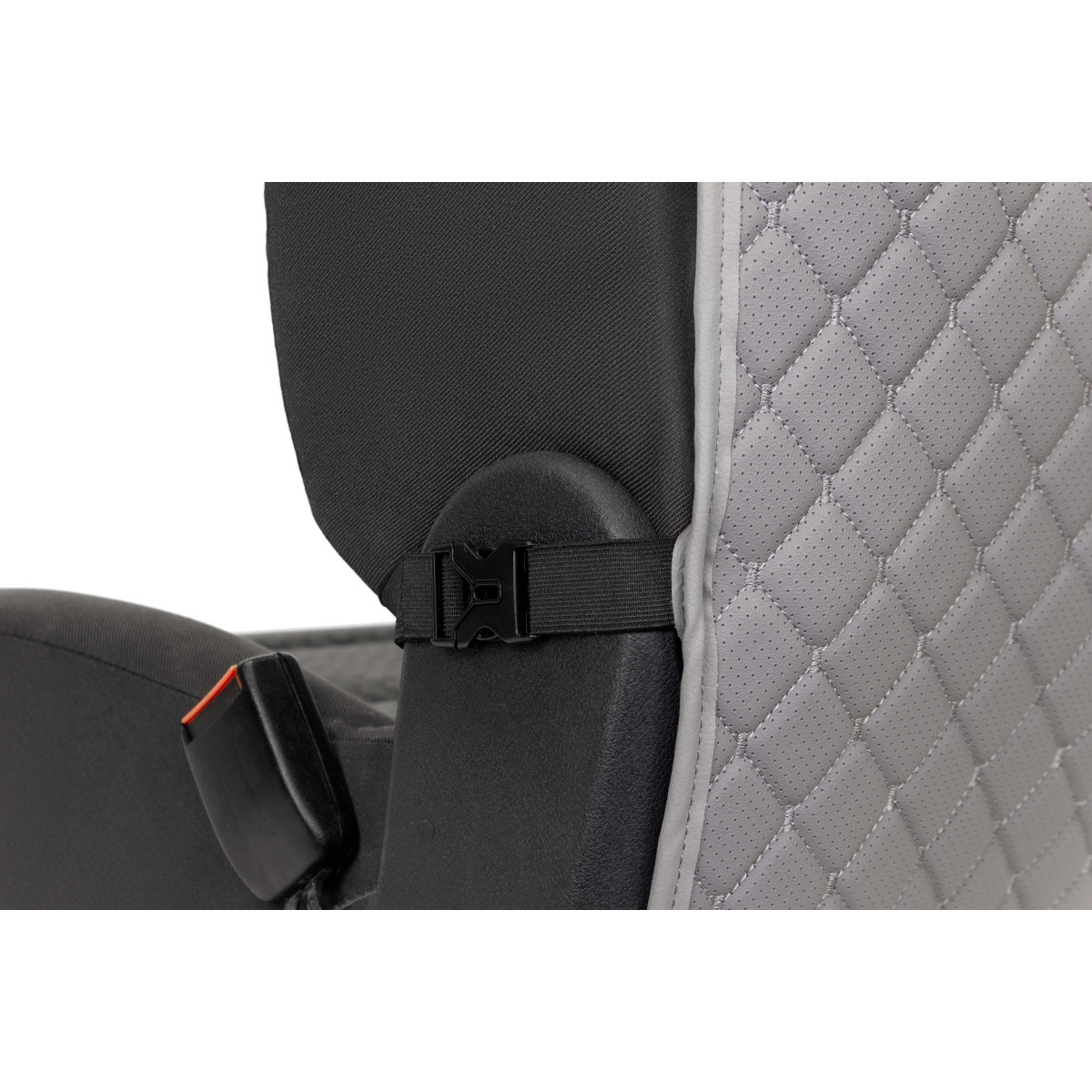 Automobilio sėdynės atlošo apsauga nuo vaikų EVAtech ECO 75x46 cm - pilka / pilki kraštai / pilkos siūlės Automobilio sėdynės atlošo apsauga nuo vaikų EVAtech ECO 75x46 cm - pilka / pilki kraštai / pilkos siūlės