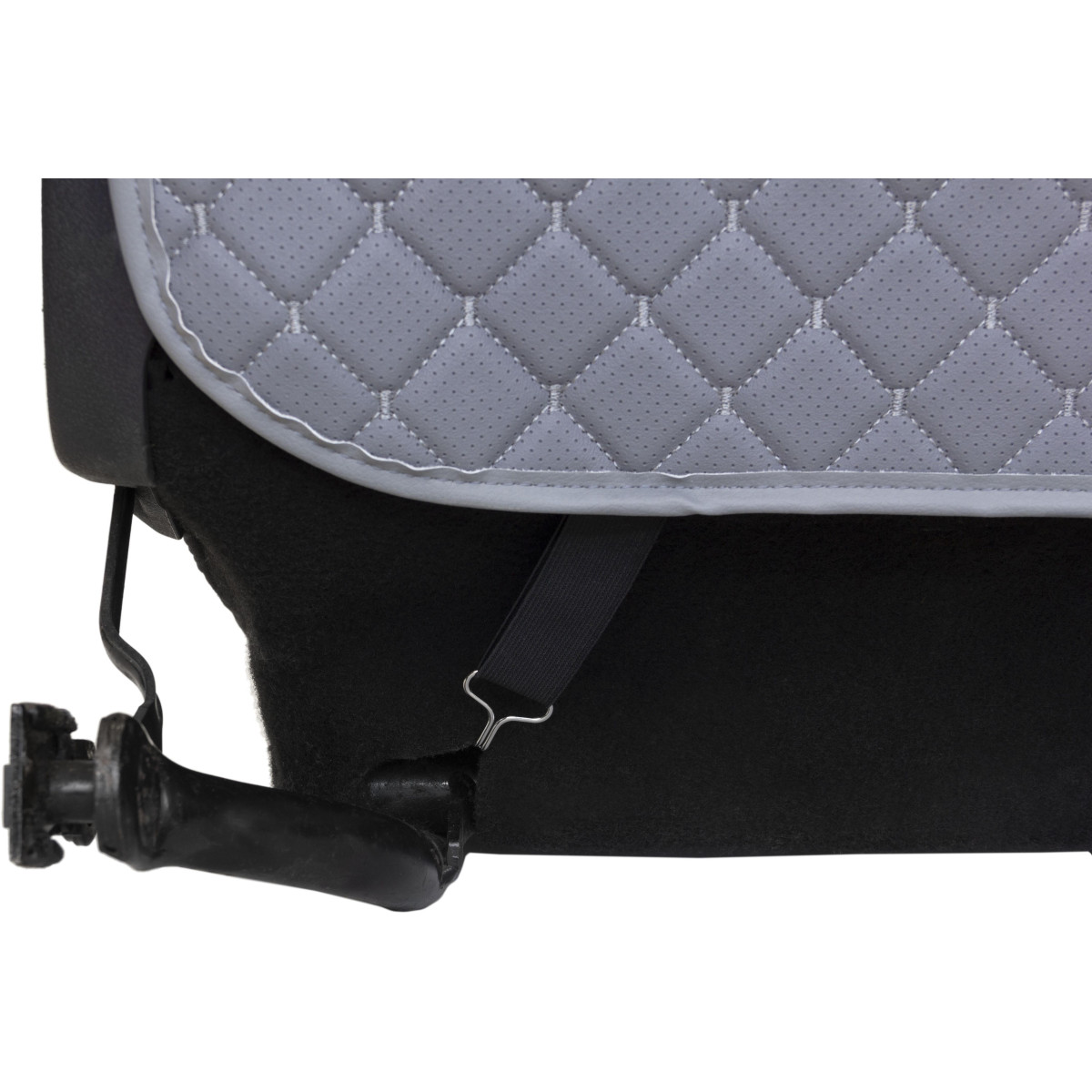 Automobilio sėdynės atlošo apsauga nuo vaikų EVAtech ECO 75x46 cm - pilka / pilki kraštai / pilkos siūlės Automobilio sėdynės atlošo apsauga nuo vaikų EVAtech ECO 75x46 cm - pilka / pilki kraštai / pilkos siūlės
