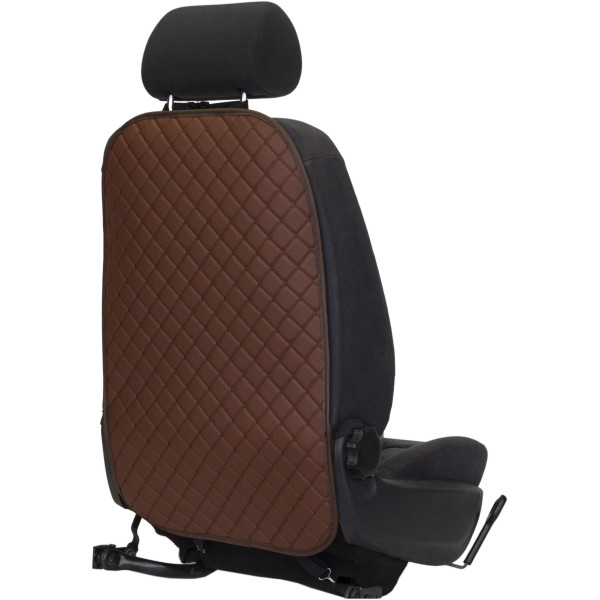 Automobilio sėdynės atlošo apsauga nuo vaikų EVAtech ECO 75x46 cm - ruda / rudos kraštai / rudos siūlės