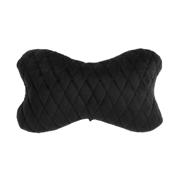 Automobilio sėdynės galvos atramos pagalvė EVAtech 27x16 cm - juoda / juodos siūlės
