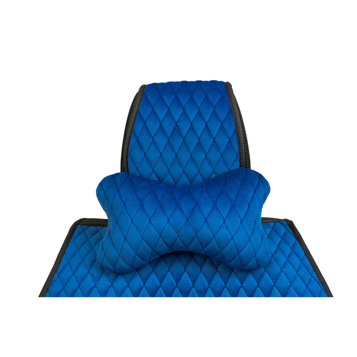 Automobilio sėdynės galvos atramos pagalvė EVAtech 27x16 cm - mėlyna / mėlynos siūlės Automobilio sėdynės galvos atramos pagalvė EVAtech 27x16 cm - mėlyna / mėlynos siūlės