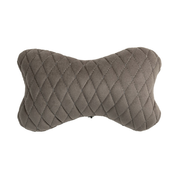 Automobilio sėdynės galvos atramos pagalvė EVAtech 27x16 cm - pilka / pilkos siūlės