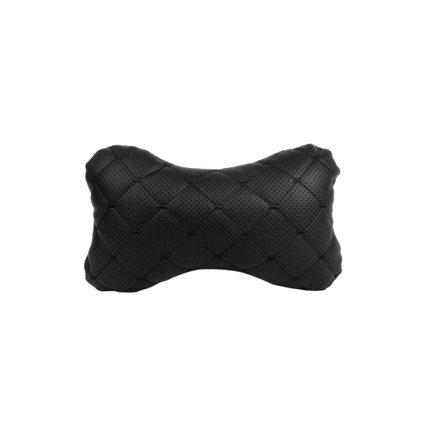 Automobilio sėdynės galvos atramos pagalvė EVAtech ECO 27x16 cm - juoda / juodos siūlės