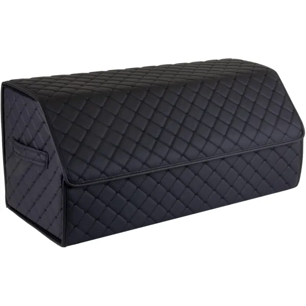 Bagažinės daiktadėžė EVAtech ECO L 30x30x65 cm - juoda / juodi kraštai / juodos siūlės / juodas vidus
