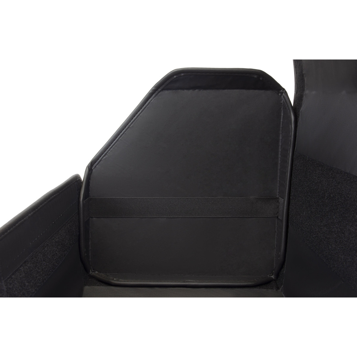 Bagažinės daiktadėžė EVAtech ECO M 30x30x50 cm - juoda / juodi kraštai / raudonos siūlės / juodas vidus