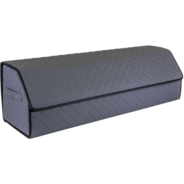 Bagažinės daiktadėžė EVAtech ECO XXL 30x30x100 cm - pilka / juodi kraštai / pilkos siūlės / juodas vidus