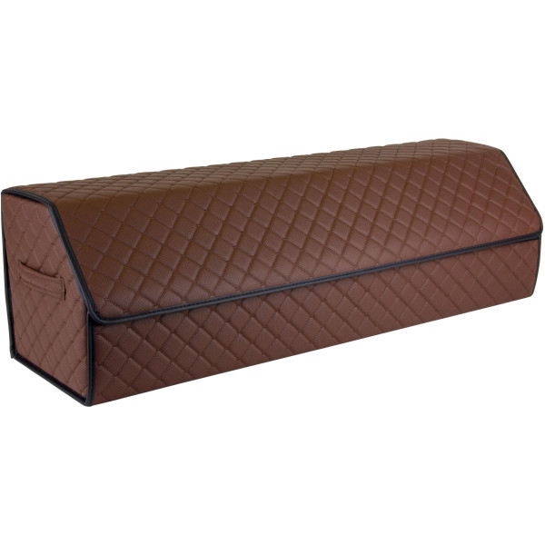 Bagažinės daiktadėžė EVAtech ECO XXL 30x30x100 cm - ruda / juodi kraštai / rudos siūlės / juodas vidus