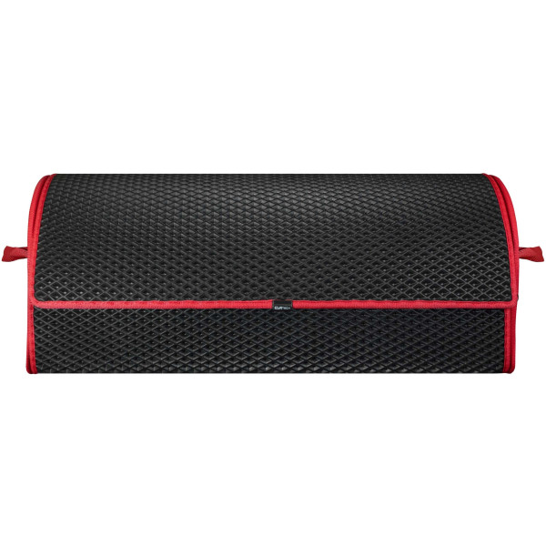Bagažinės daiktadėžė EVAtech PRO L 32x75x30 cm - juoda / raudoni kraštai