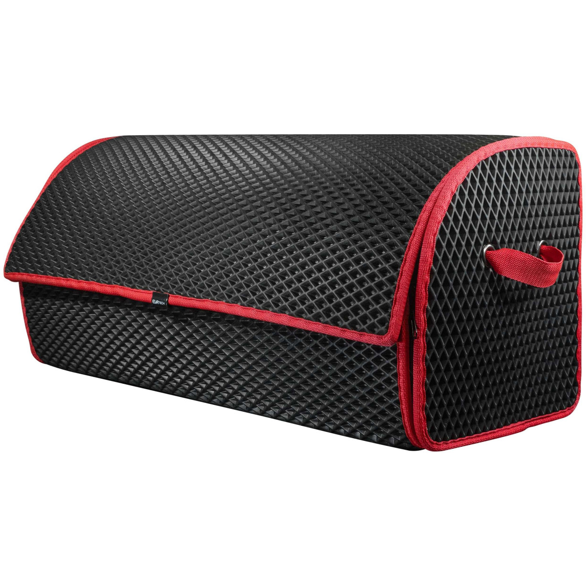 Bagažinės daiktadėžė EVAtech PRO L 32x75x30 cm - juoda / raudoni kraštai Bagažinės daiktadėžė EVAtech PRO L 32x75x30 cm - juoda / raudoni kraštai