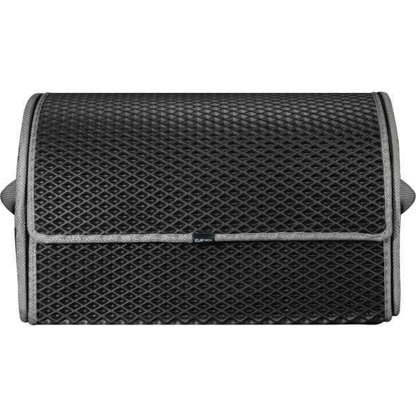 Bagažinės daiktadėžė EVAtech PRO M 32x50x30 cm - juoda / pilki kraštai