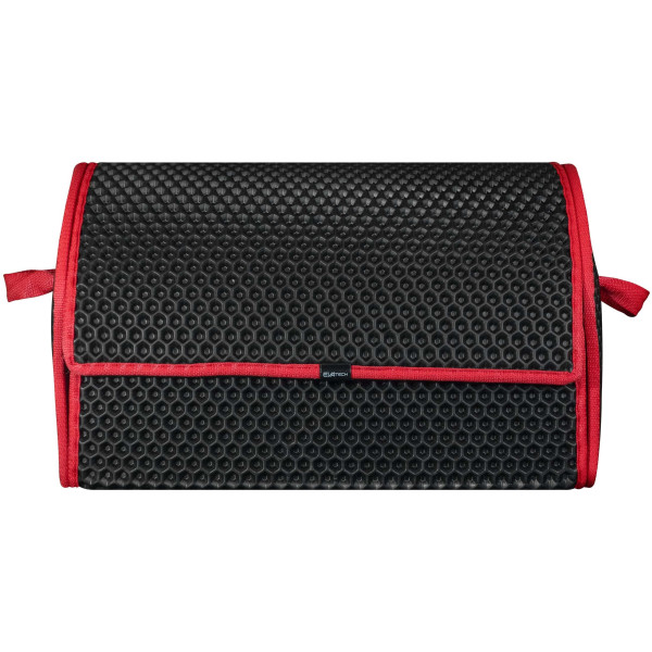 Bagažinės daiktadėžė EVAtech PRO M 32x50x30 cm - juoda / raudoni kraštai