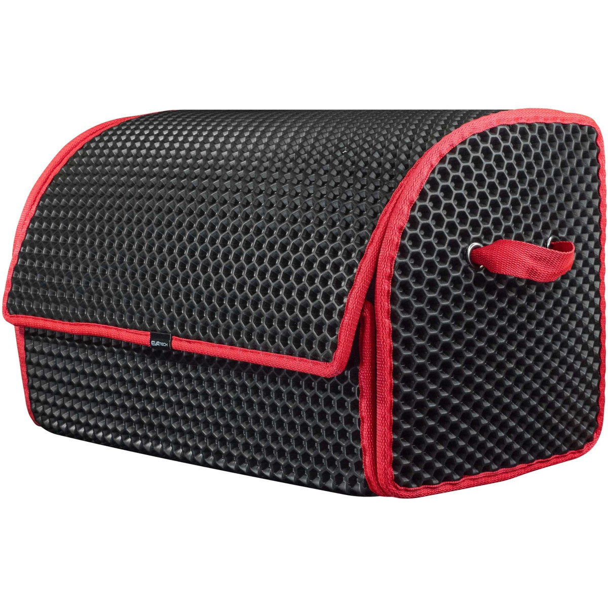 Bagažinės daiktadėžė EVAtech PRO M 32x50x30 cm - juoda / raudoni kraštai Bagažinės daiktadėžė EVAtech PRO M 32x50x30 cm - juoda / raudoni kraštai
