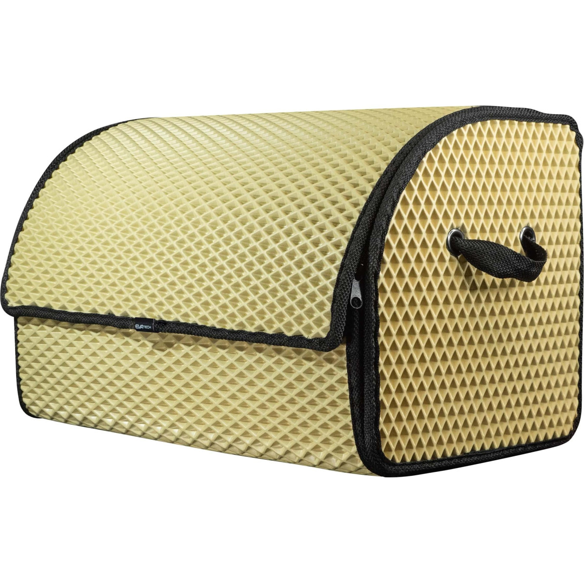 Bagažinės daiktadėžė EVAtech PRO M 32x50x30 cm - smėlio / juodi kraštai Bagažinės daiktadėžė EVAtech PRO M 32x50x30 cm - smėlio / juodi kraštai